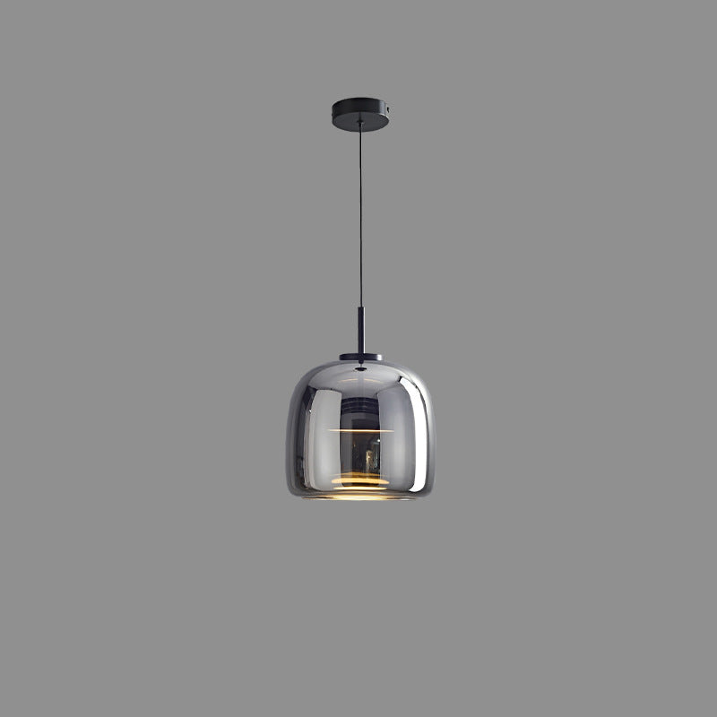 Scandinavian Cylinder Copper Glass LED Pendant Light