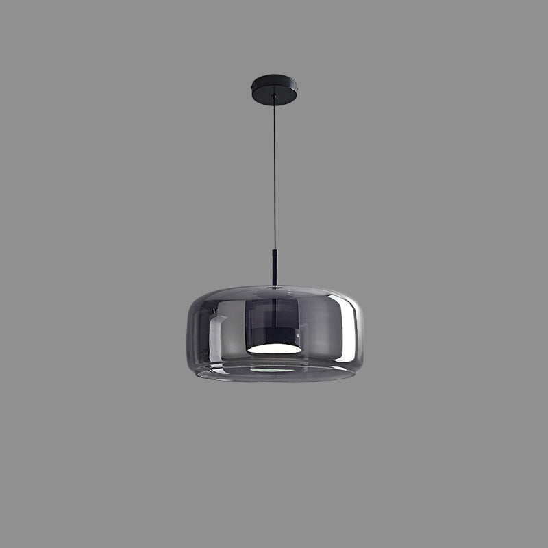 Scandinavian Cylinder Copper Glass LED Pendant Light