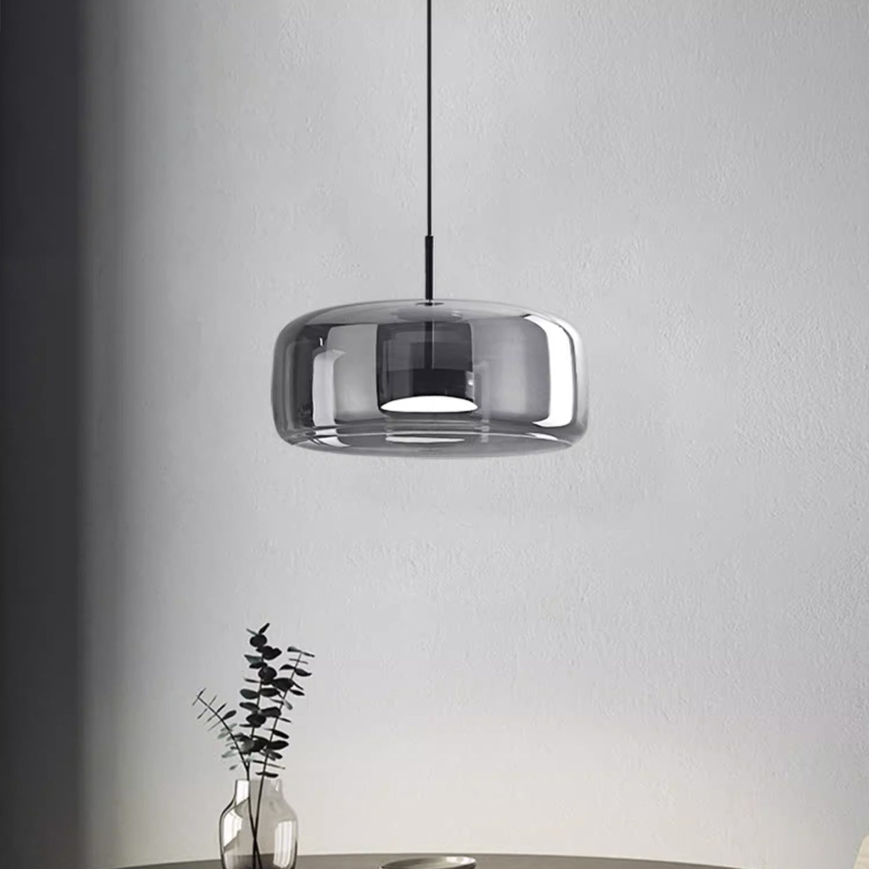 Scandinavian Cylinder Copper Glass LED Pendant Light