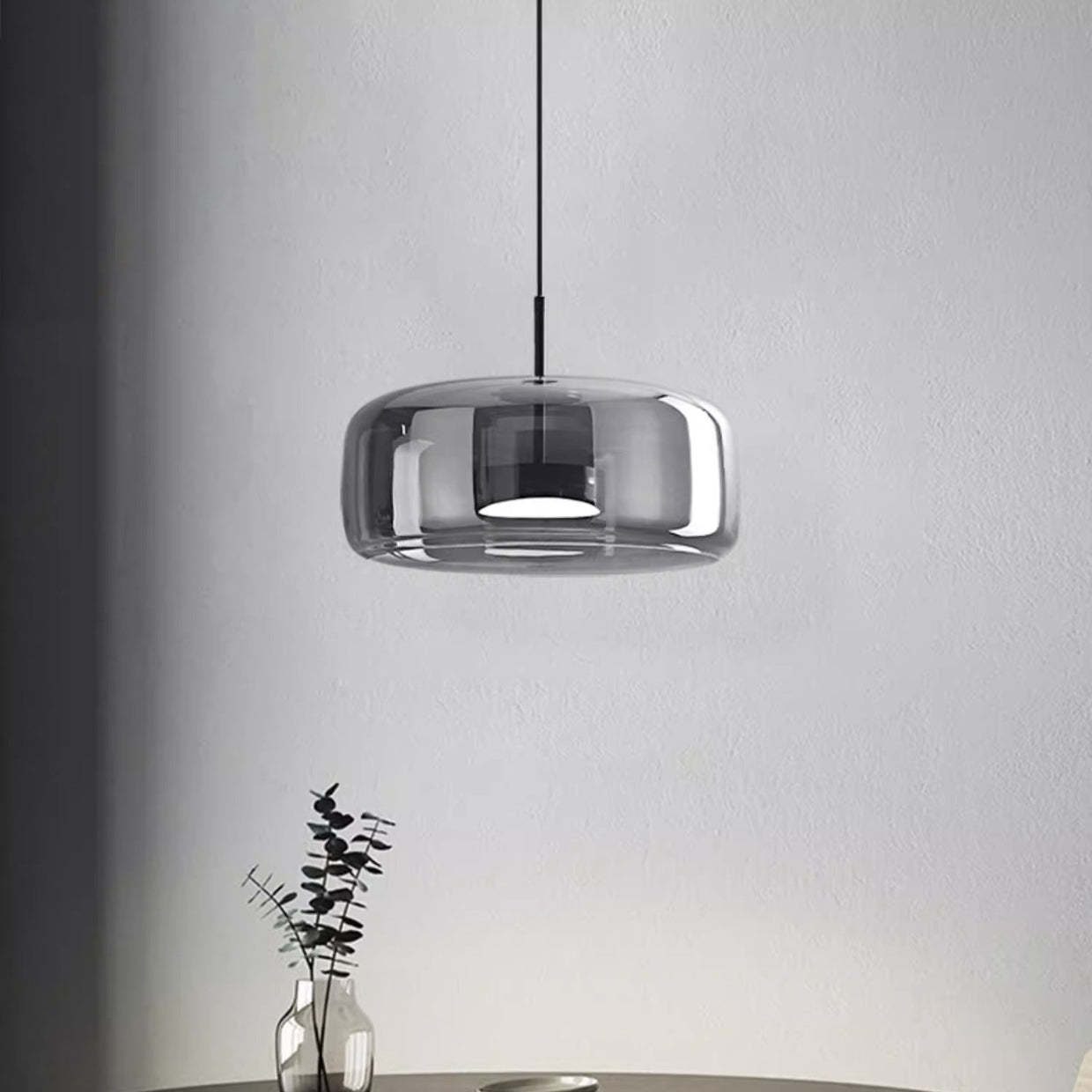 Scandinavian Cylinder Copper Glass LED Pendant Light