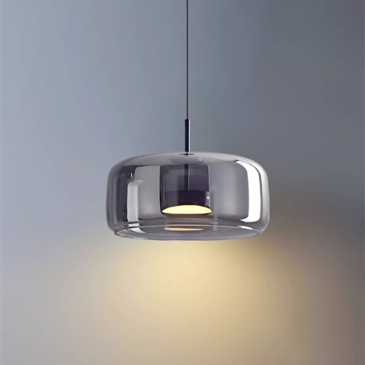Scandinavian Cylinder Copper Glass LED Pendant Light