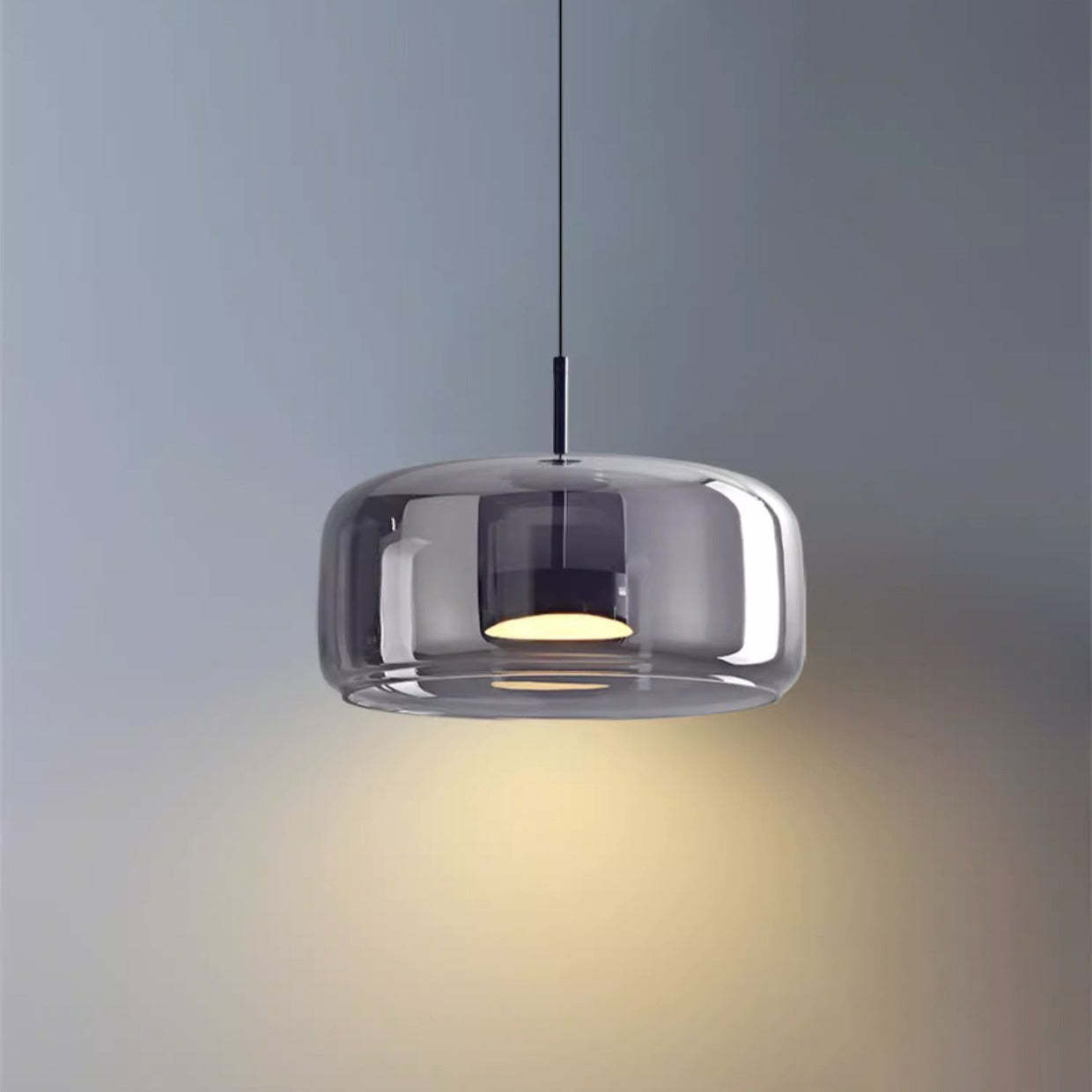 Scandinavian Cylinder Copper Glass LED Pendant Light