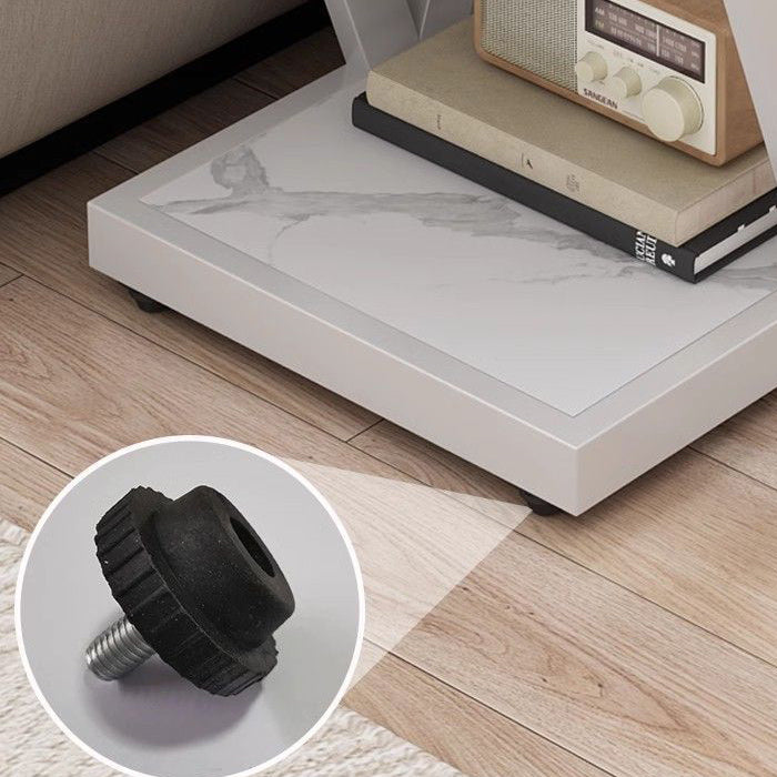 Nordic Marble Steel 2-Tier Coffee Table — D