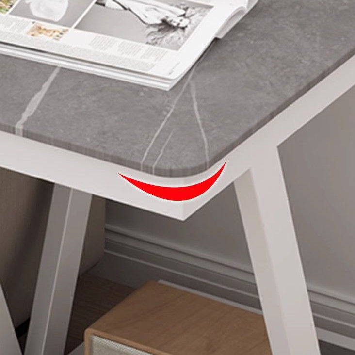 Nordic Marble Steel 2-Tier Coffee Table — B