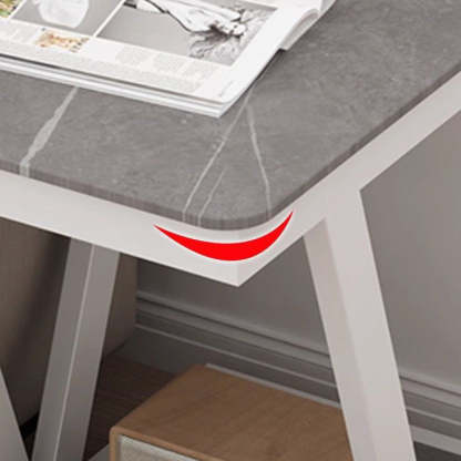 Nordic Marble Steel 2-Tier Coffee Table — B