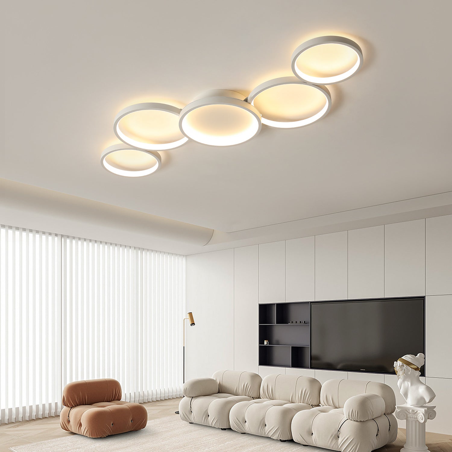 Minimalist Aluminum Multi-Circle Ceiling Light
