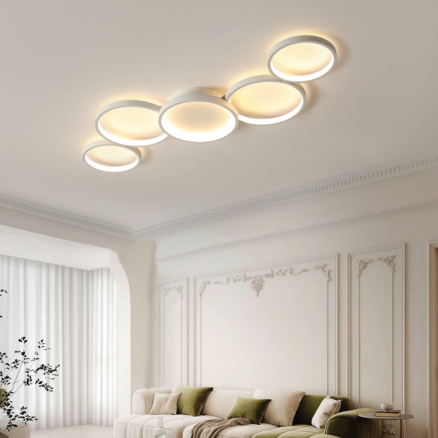 Minimalist Aluminum Multi-Circle Ceiling Light