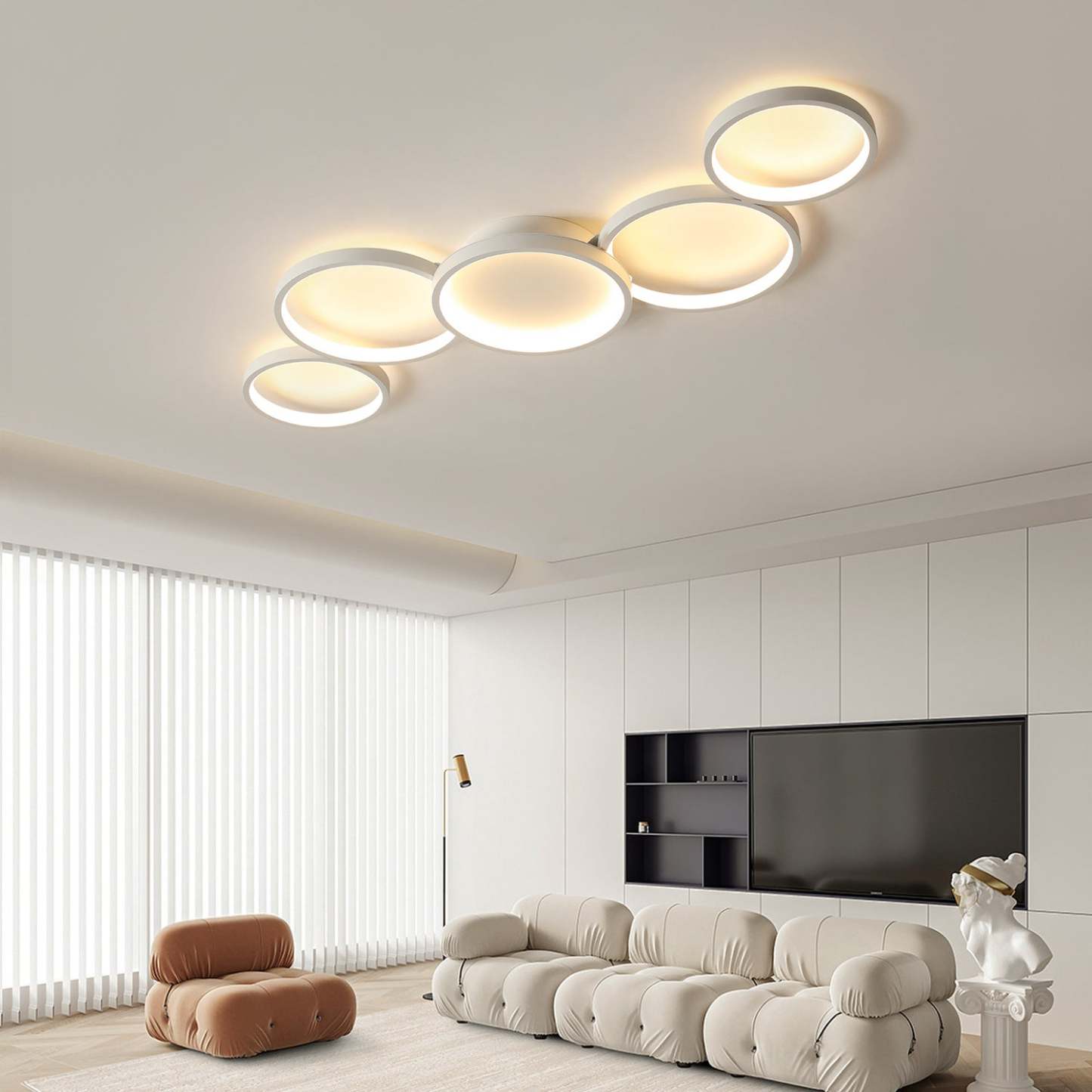 Minimalist Aluminum Multi-Circle Ceiling Light
