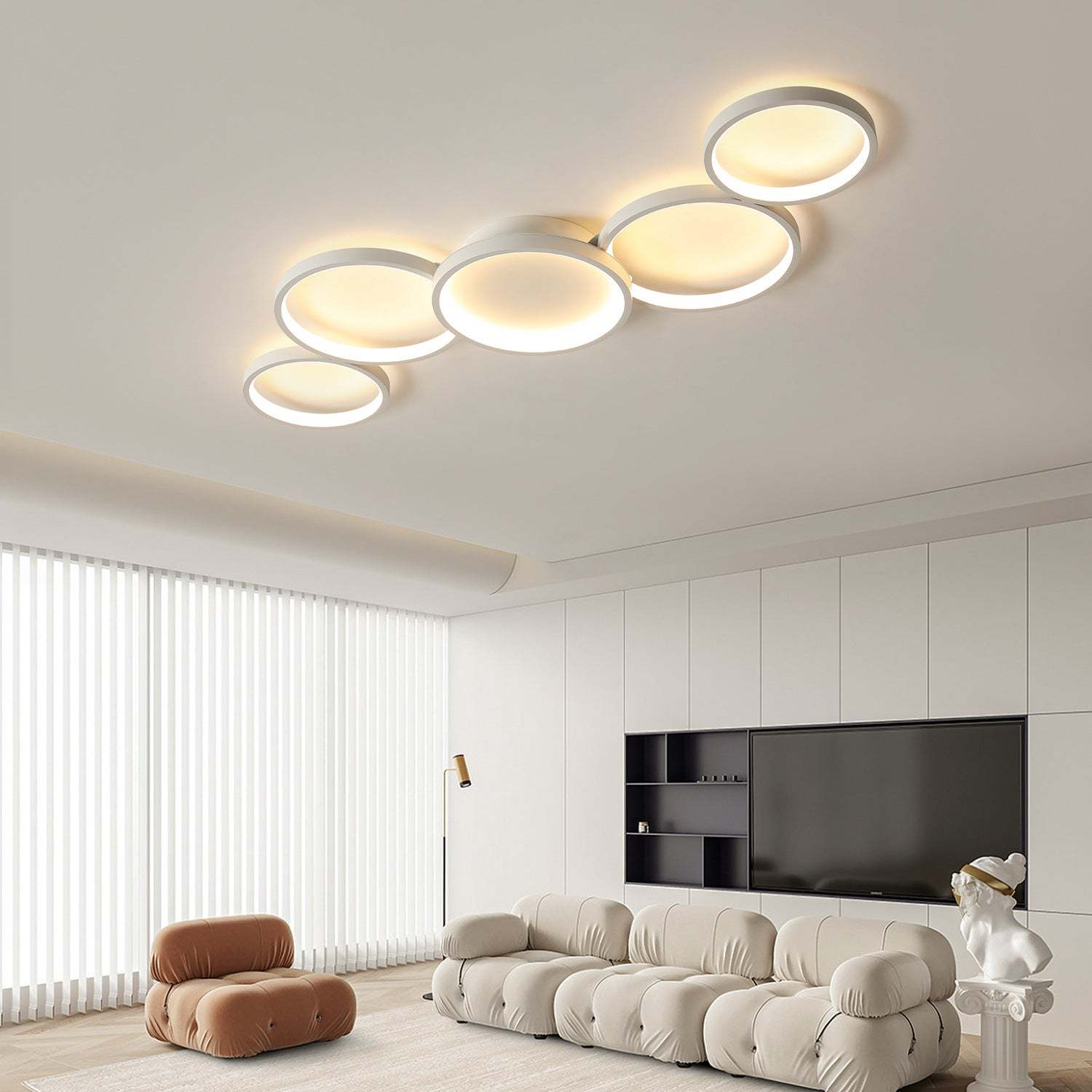 Minimalist Aluminum Multi-Circle Ceiling Light