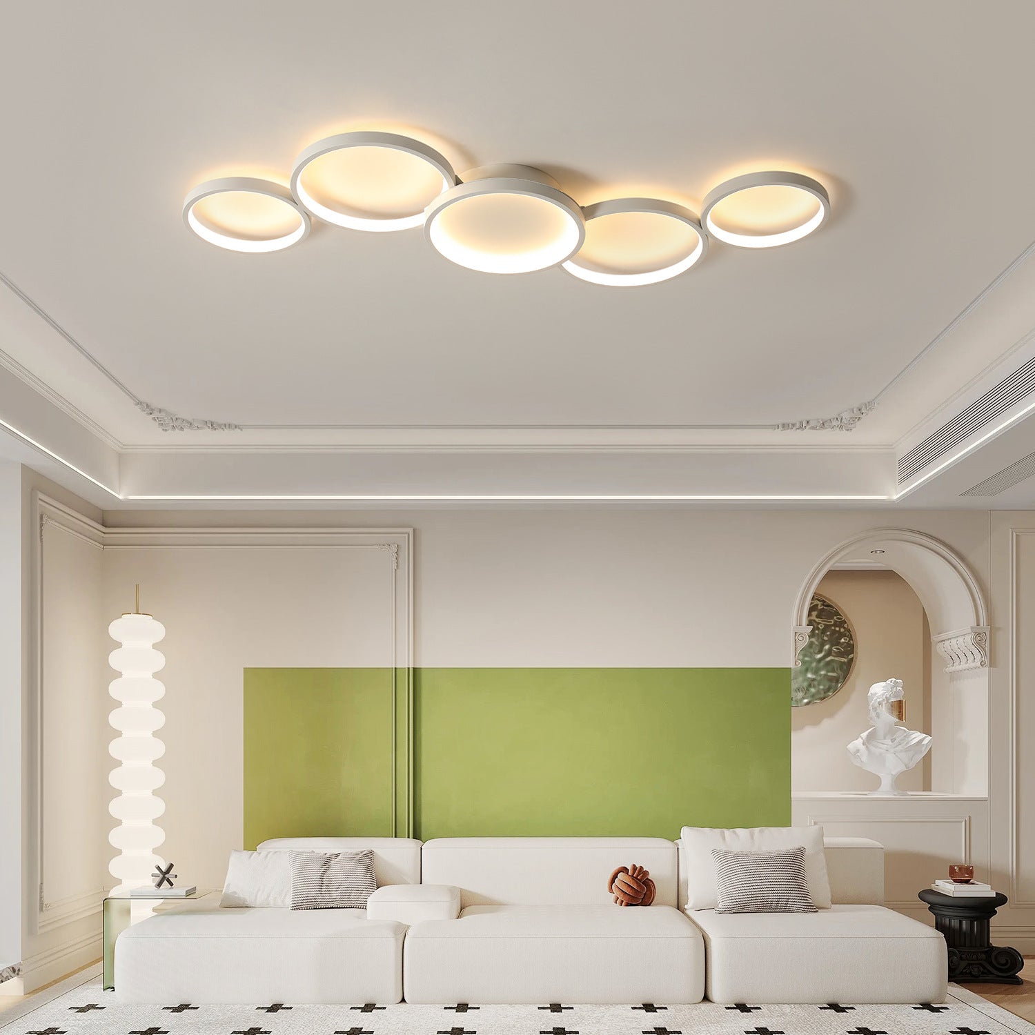 Minimalist Aluminum Multi-Circle Ceiling Light
