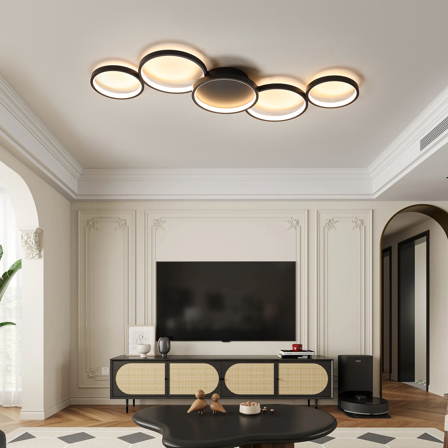 Minimalist Aluminum Multi-Circle Ceiling Light