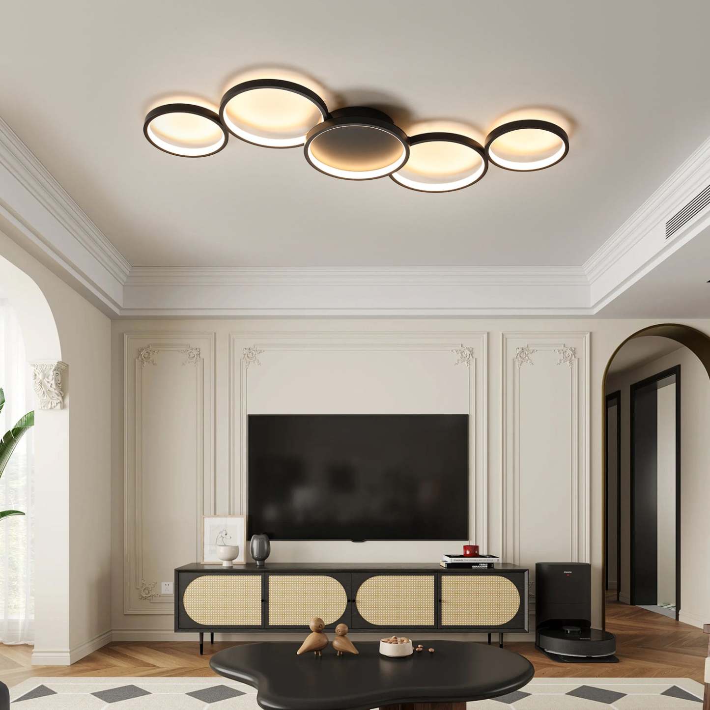 Minimalist Aluminum Multi-Circle Ceiling Light