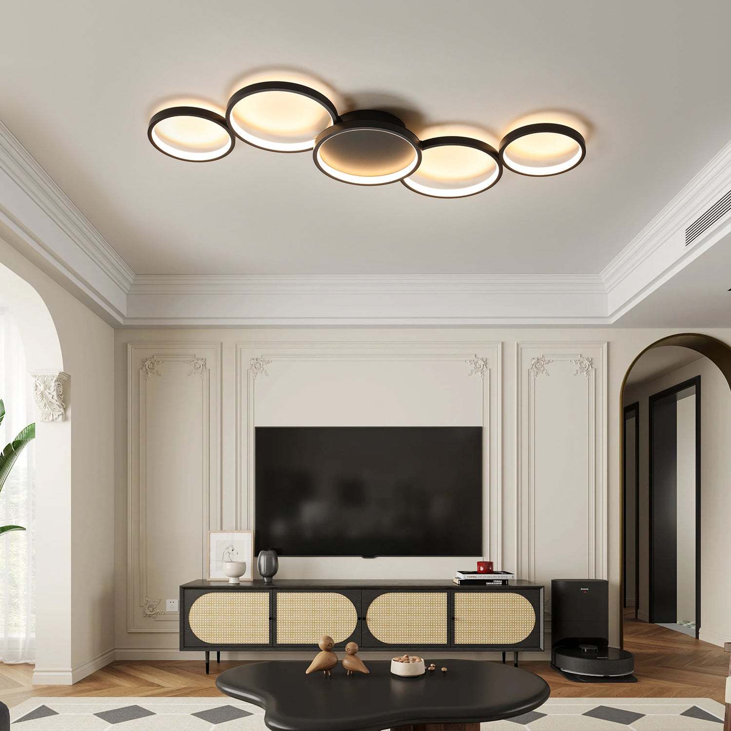 Minimalist Aluminum Multi-Circle Ceiling Light