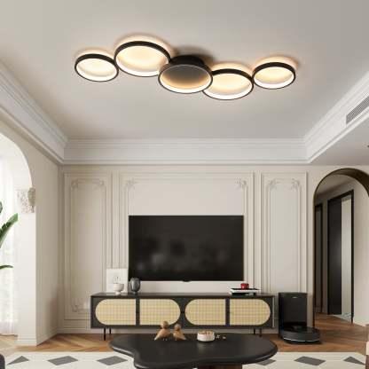 Minimalist Aluminum Multi-Circle Ceiling Light