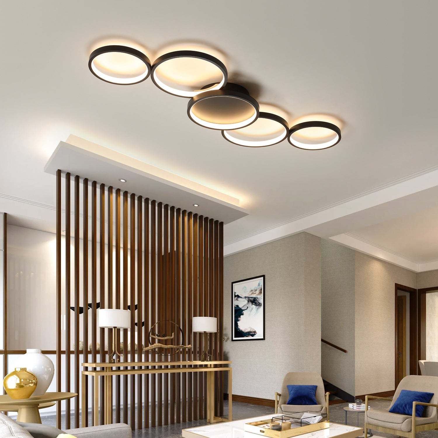 Minimalist Aluminum Multi-Circle Ceiling Light