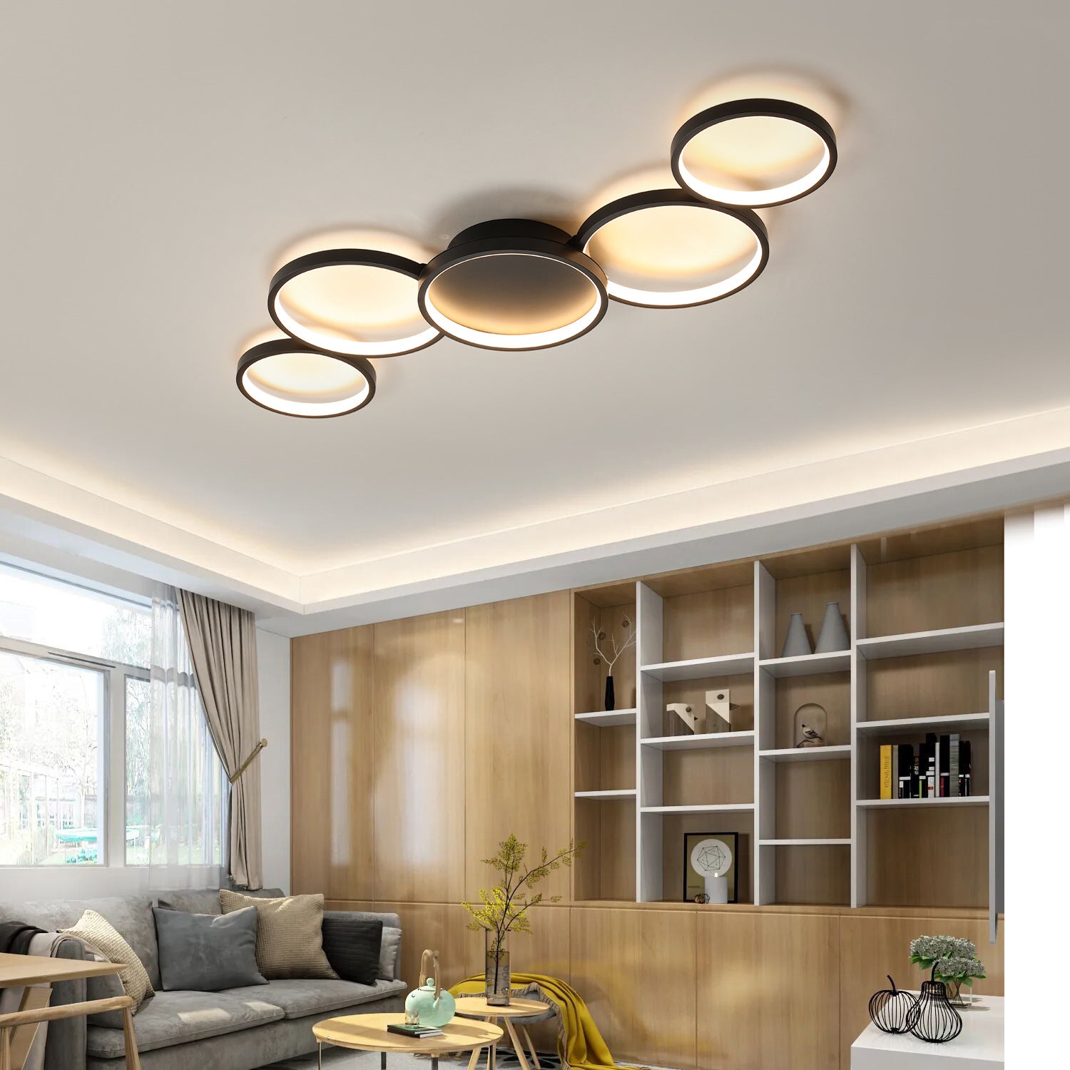 Minimalist Aluminum Multi-Circle Ceiling Light