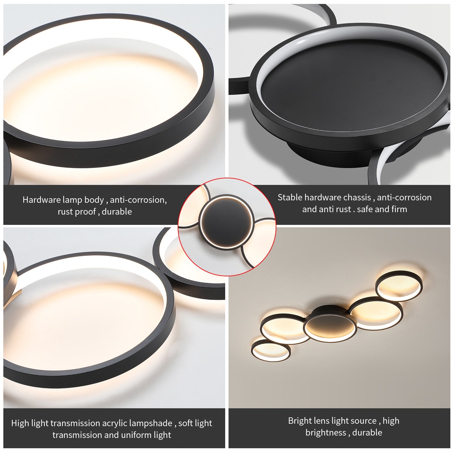 Minimalist Aluminum Multi-Circle Ceiling Light