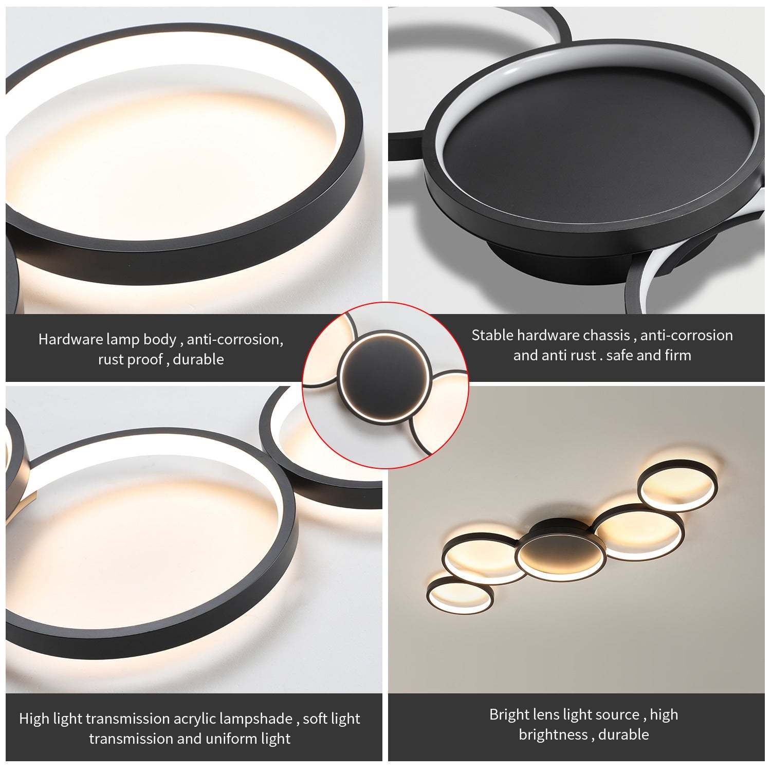 Minimalist Aluminum Multi-Circle Ceiling Light