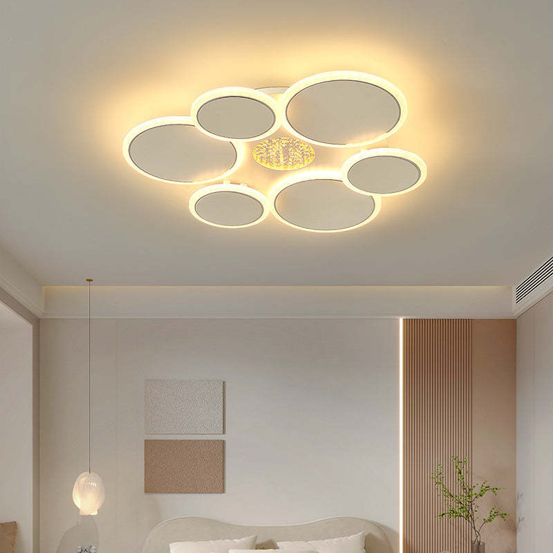 Scandinavian Iron Multiple Circle Ceiling Light — 6 Lights / Infinitely Dimmable / 110V-120V For US/CA