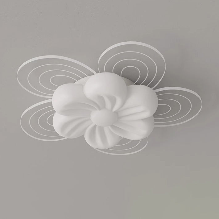 Modern Flower Metal Acrylic LED Semi-Flush Ceiling Light