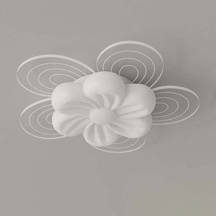 Modern Flower Metal Acrylic LED Semi-Flush Ceiling Light