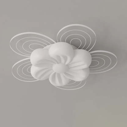Modern Flower Metal Acrylic LED Semi-Flush Ceiling Light