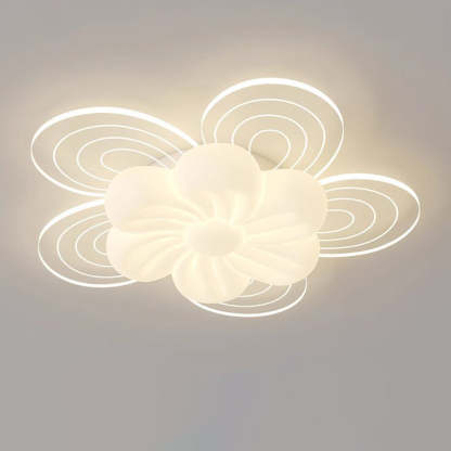 Modern Flower Metal Acrylic LED Semi-Flush Ceiling Light