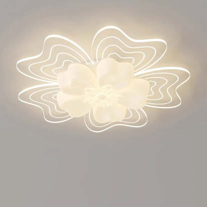 Modern Flower Metal Acrylic LED Semi-Flush Ceiling Light