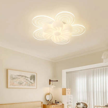 Modern Flower Metal Acrylic LED Semi-Flush Ceiling Light