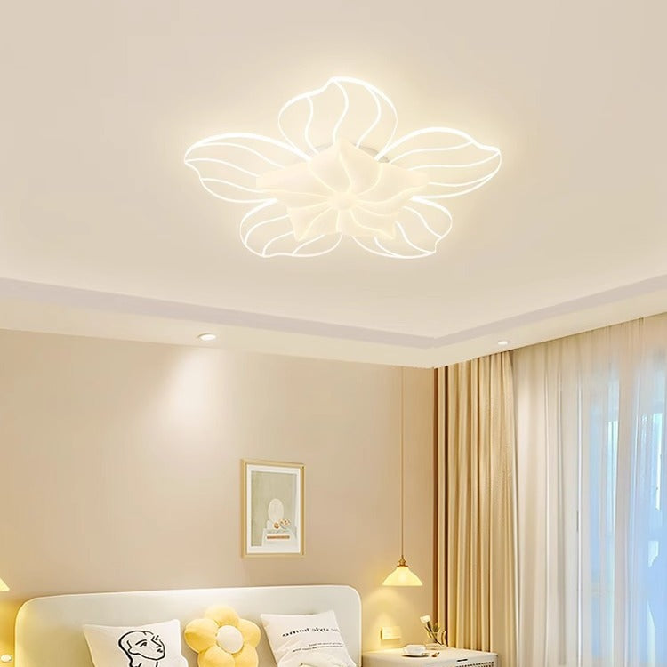 Modern Flower Metal Acrylic LED Semi-Flush Ceiling Light