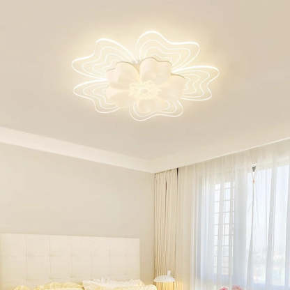 Modern Flower Metal Acrylic LED Semi-Flush Ceiling Light