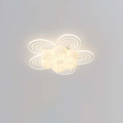 Modern Flower Metal Acrylic LED Semi-Flush Ceiling Light