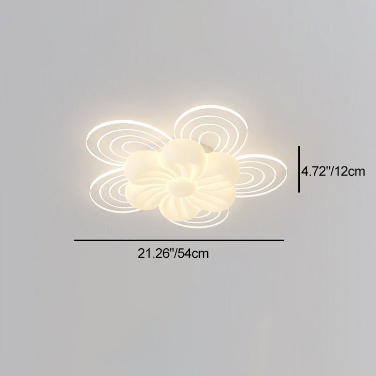 Modern Flower Metal Acrylic LED Semi-Flush Ceiling Light — B / Infinitely Dimmable / 220V-240V For UK/AU