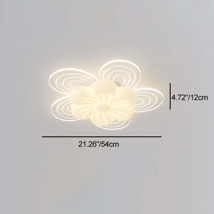 Modern Flower Metal Acrylic LED Semi-Flush Ceiling Light — B / Infinitely Dimmable / 220V-240V For UK/AU
