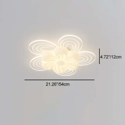 Modern Flower Metal Acrylic LED Semi-Flush Ceiling Light — B / Infinitely Dimmable / 220V-240V For UK/AU