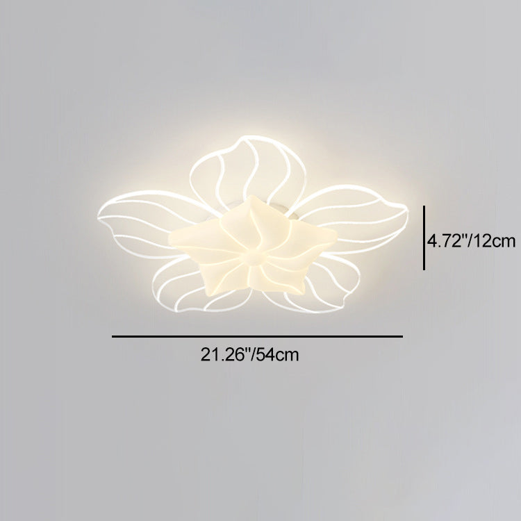 Modern Flower Metal Acrylic LED Semi-Flush Ceiling Light — C / Infinitely Dimmable / 220V-240V For UK/AU