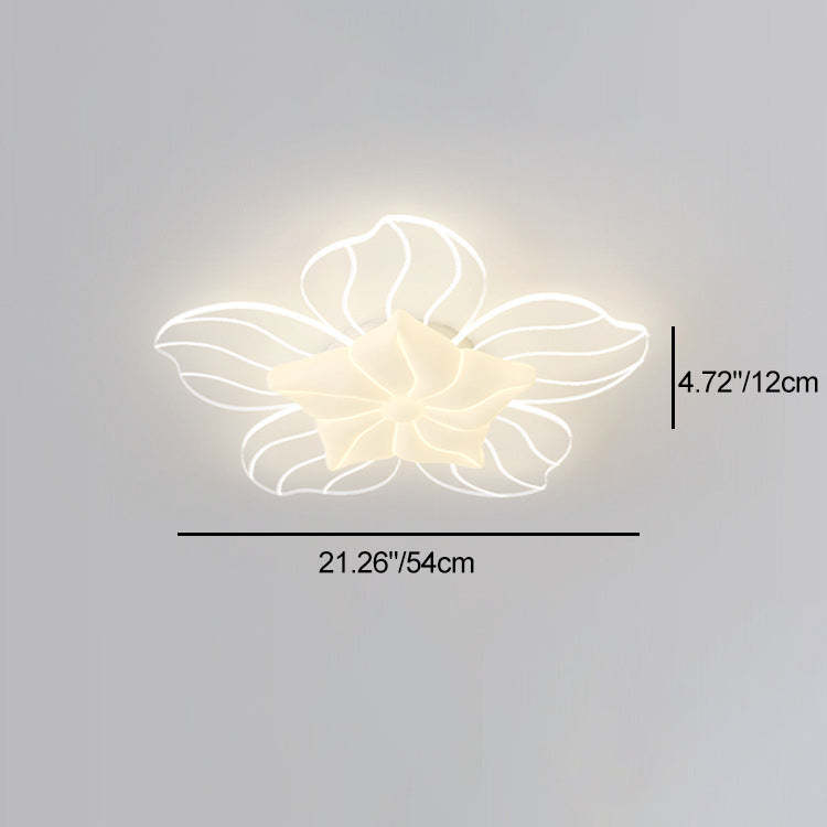 Modern Flower Metal Acrylic LED Semi-Flush Ceiling Light — C / Infinitely Dimmable / 220V-240V For UK/AU