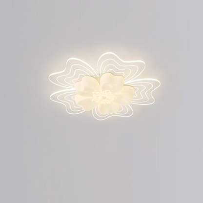 Modern Flower Metal Acrylic LED Semi-Flush Ceiling Light