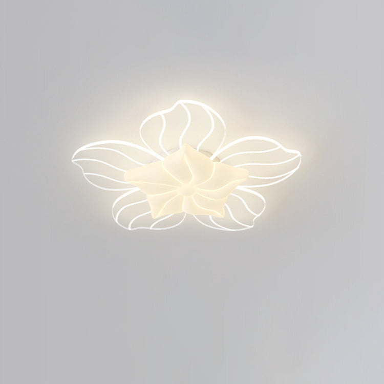 Modern Flower Metal Acrylic LED Semi-Flush Ceiling Light
