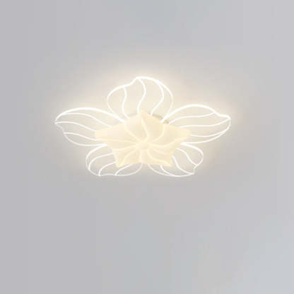 Modern Flower Metal Acrylic LED Semi-Flush Ceiling Light