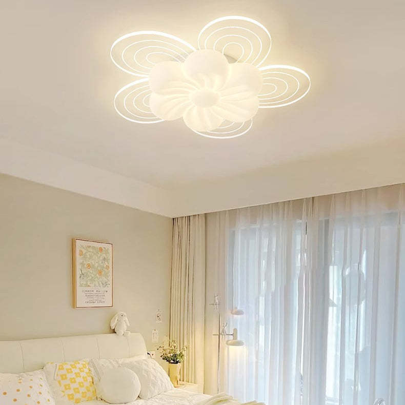 Modern Flower Metal Acrylic LED Semi-Flush Ceiling Light — A / Infinitely Dimmable / 110V-120V For US/CA