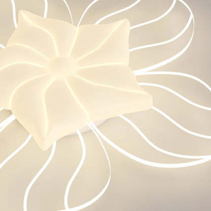 Modern Flower Metal Acrylic LED Semi-Flush Ceiling Light