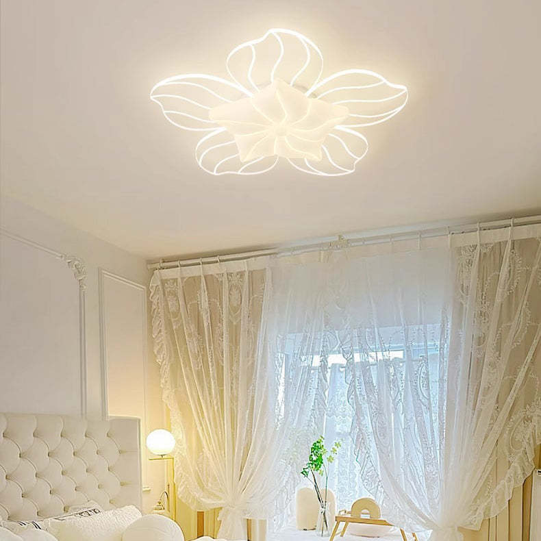 Modern Flower Metal Acrylic LED Semi-Flush Ceiling Light — B / Infinitely Dimmable / 110V-120V For US/CA