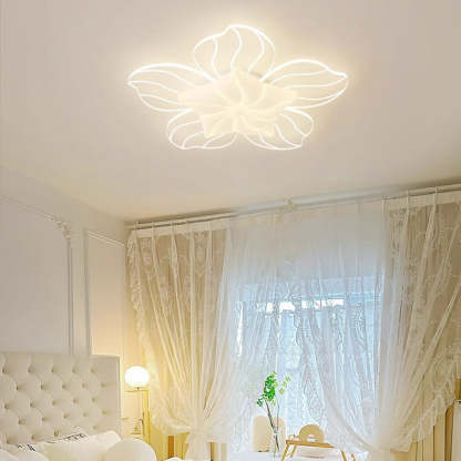 Modern Flower Metal Acrylic LED Semi-Flush Ceiling Light — B / Infinitely Dimmable / 110V-120V For US/CA
