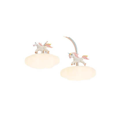 Contemporary Kids Iron Resin Pony Ceiling Light