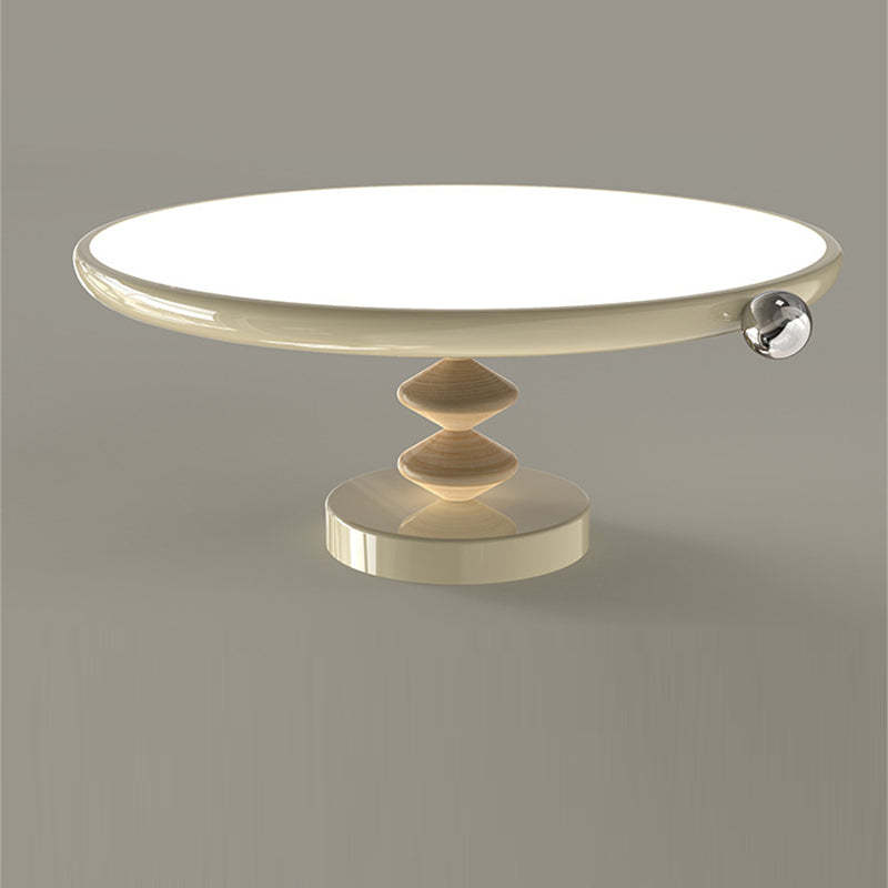 Retro Round Iron LED Semi-Flush Ceiling Light