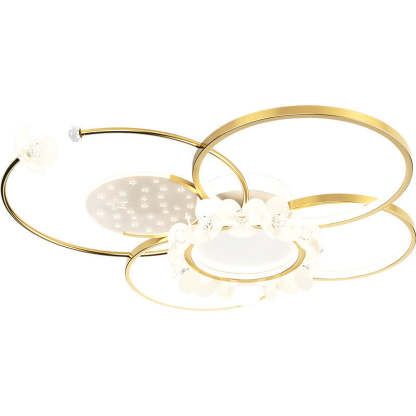 Modern Circle Iron Crystal Acrylic LED Ceiling Light