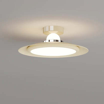 Transitional Cream Flying Saucer Ceiling Light