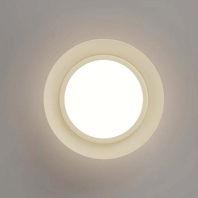 Transitional Cream Flying Saucer Ceiling Light