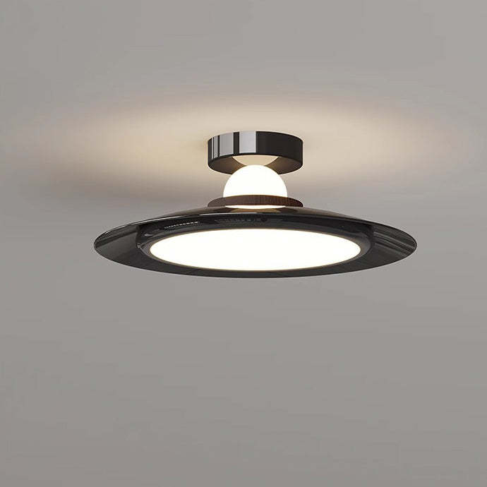 Transitional Cream Flying Saucer Ceiling Light